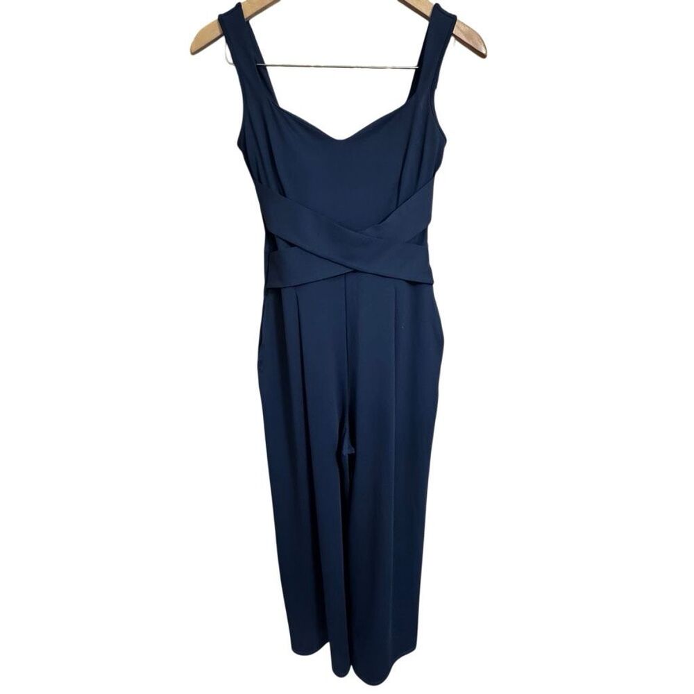 Halara Navy Blue U Back Sleeveless Casual Jumpsuit with Pockets XS NWT
